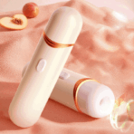 Lipstick-shaped clitoral suction vibrator with silent vibration.