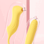 Heatable, silent, suction vibrator and clitoral stimulator.