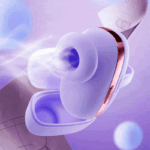 Sucking and vibrating egg-shaped massager